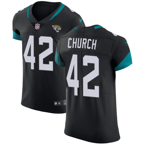 Nike Jaguars #42 Barry Church Black Alternate Men's Stitched NFL Vapor Untouchable Elite Jersey - Click Image to Close